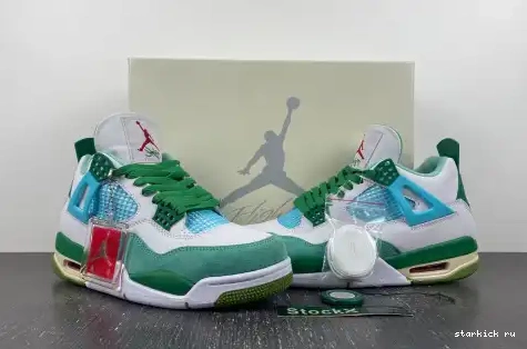AJ4-KNCW 4 Grass Green Jordan edition) White    (limited Retro AJ4-KNCW SB 0628